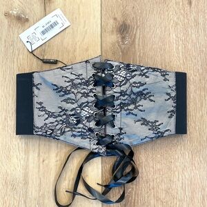 Corset Story Lace Overlay Inspired Corset Belt NWT UK 8 Small Victorian Goth